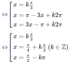 Một nghiệm của phương trình sin^2 x + sin^2 2x + sin^2 3x = 2 (ảnh 1)