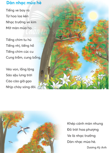Giải Tiếng Việt lớp 2 Tập 2 Bài 3: Dàn nhạc mùa hè – Chân trời sáng tạo (ảnh 1)