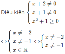 Các giá trị của x thoả mãn điều kiện đa thức f(x)=(1/x+2)+x-1-1/(x+1)-căn(x^2+1) (ảnh 1)