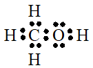 Viết công thức cấu tạo và công thức eletron của CH3OH (ảnh 1)
