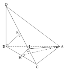  Cho hai mặt phẳng vuông góc (P) và (Q) có giao tuyến đenta (ảnh 1)