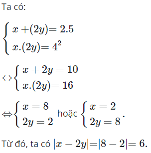 Cho ba số x, 5, 2y lập thành cấp số cộng và ba số  (ảnh 1)
