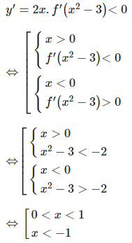 Cho hàm số bậc ba y=f'(x) liên tục trên R có đồ thị như hình (ảnh 3)