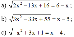 Sách bài tập Toán 10 Bài 18: Phương trình quy về phương trình bậc hai - Kết nối tri thức (ảnh 1)
