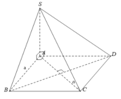 Cho hình chóp S.ABCD, đáy ABCD là hình vuông cạnh bằng a và (ảnh 1)