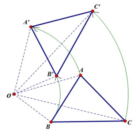 Cho tam giác ABC và điểm O (ảnh 1)