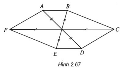 Hình 2.67 có thể là hình chiếu song song của hình lục giác đều được không (ảnh 1)