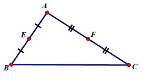 Tìm một phép vị tự biến B và C tương ứng thành E và F (ảnh 1)