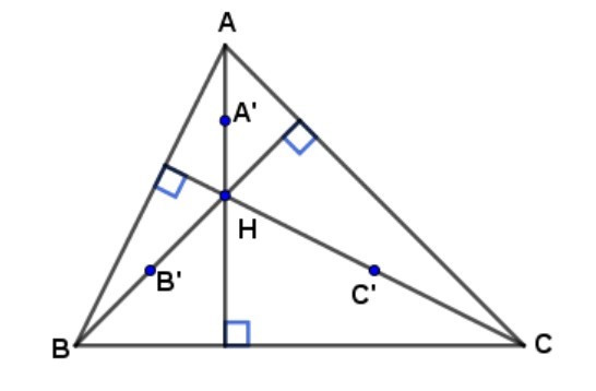 Tìm ảnh của tam giác ABC qua phép vị tự tâm H (ảnh 1)