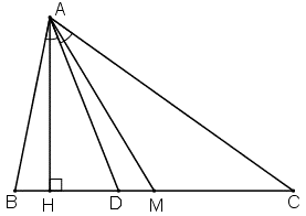 Có nhận xét gì về vị trí của ba điểm H, D, M (ảnh 1)