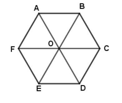 Cho lục giác đều ABCDEF tâm O (ảnh 1)