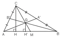 Tính diện tích tam giác ABC biết rằng diện tích tam giác ABG bằng S (ảnh 1)