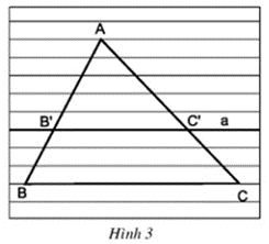 Vẽ tam giác ABC trên giấy kẻ học sinh như trên hình 3 (ảnh 1)