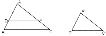 Cho tam giác ABC, vẽ tam giác A'B'C' đồng dạng với tam giác ABC (ảnh 1)