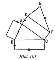 Từ hình khai triển (h.105) có thể gấp theo các cạnh để có được một lăng trụ đứng hay không (ảnh 1)