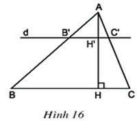 Tam giác ABC có đường cao AH (ảnh 1)