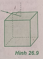 Tìm góc tới i lớn nhất để tia khúc xạ vào trong khối còn gặp mặt đáy của khối (ảnh 1)