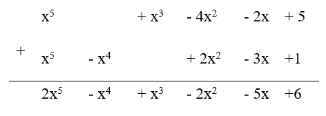 Tính f(x) + g(x) với (ảnh 1)