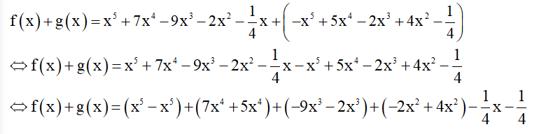 Tính f(x) + g(x) và f(x) – g(x) (ảnh 1)