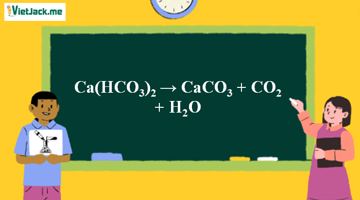 Ca(HCO3)2 → CaCO3 + CO2 + H2O | Ca(HCO3)2 ra CaCO3 | Ca(HCO3)2 ra CO2 | Ca(HCO3)2 ra H2O (ảnh 1)