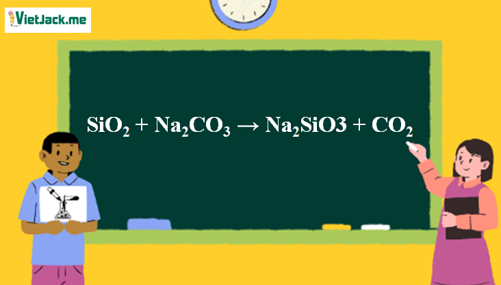 SiO2 + Na2CO3 → Na2SiO3 + CO2 | Na2CO3 ra Na2SiO3 (ảnh 1)