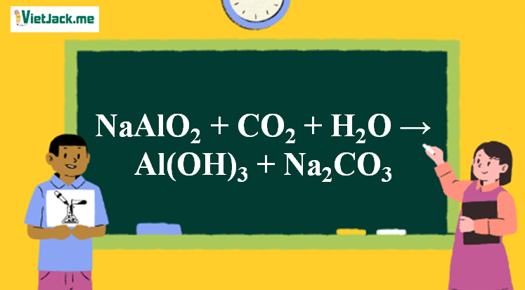 NaAlO2 + CO2 + H2O → Al(OH)3 + Na2CO3 | NaAlO2 ra Na2CO3 (ảnh 1)