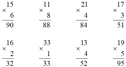 Giải Toán lớp 3 Bài 23: Nhân số có hai chữ số với số có một chữ số - Kết nối tri thức (ảnh 1)