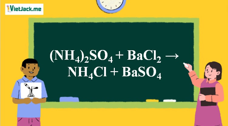 (NH4)2SO4 + BaCl2 → NH4Cl + BaSO4 | (NH4)2SO4 ra BaSO4 (ảnh 1)