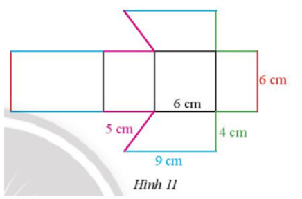 Từ tấm bìa như Hình 11 có thể tạo lập được hình lăng trụ đứng (ảnh 1)