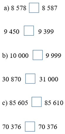 Vở bài tập Toán lớp 3 Tập 2 trang 107, 108, 109 Bài 76: Ôn tập các số trong phạm vi 10 000, 100 000 - Kết nối tri thức (ảnh 1)
