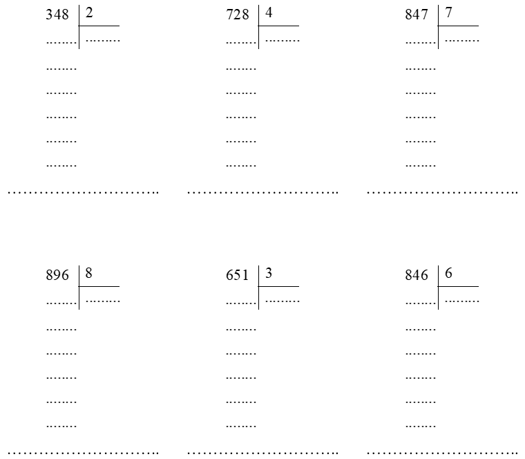 Vở bài tập Toán lớp 3 Tập 2 trang 63, 64, 65 Chia cho số có một chữ số trong phạm vi 100 000 (tiếp theo) - Cánh diều (ảnh 1)