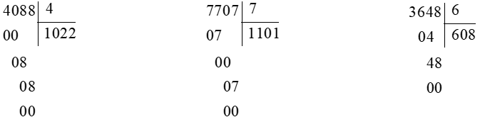 Vở bài tập Toán lớp 3 Tập 2 trang 46, 47, 48 Bài 57: Chia số có bốn chữ số cho số có một chữ số - Kết nối tri thức (ảnh 1)