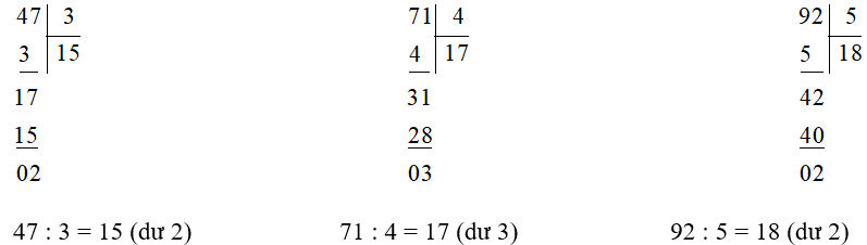 Vở bài tập Toán lớp 3 Tập 1 trang 56, 57 Chia số có hai chữ số cho số có một chữ số - Chân trời sáng tạo (ảnh 1)