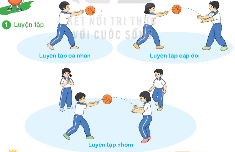 Giáo dục thể chất lớp 3 Bài 3: Động tác chuyền bóng bằng hai tay trước ngực trang 73, 74, 75 – Kết nối tri thức (ảnh 1)