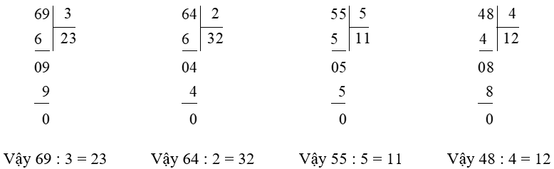 Vở bài tập Toán lớp 3 Tập 2 trang 70 Chia cho số có một chữ số - Cánh diều (ảnh 1)