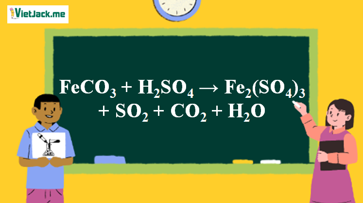 FeCO3 + H2SO4 → Fe2(SO4)3 + SO2 + CO2 + H2O | FeCO3 ra Fe2(SO4)3 (ảnh 1)