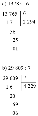 Vở bài tập Toán lớp 3 Tập 2 trang 93, 94, 95 Bài 71: Chia số có năm chữ số cho số có một chữ số - Kết nối tri thức (ảnh 1)