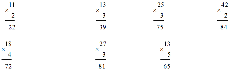 Vở bài tập Toán lớp 3 Tập 1 trang 60, 61 Bài 23: Nhân số có hai chữ số với số có một chữ số - Kết nối tri thức (ảnh 1)