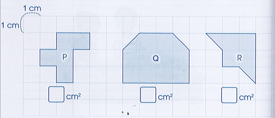 Vở bài tập Toán lớp 3 Tập 2 trang 88, 89 Đơn vị đo diện tích. Xăng – ti – mét vuông - Cánh diều (ảnh 1)
