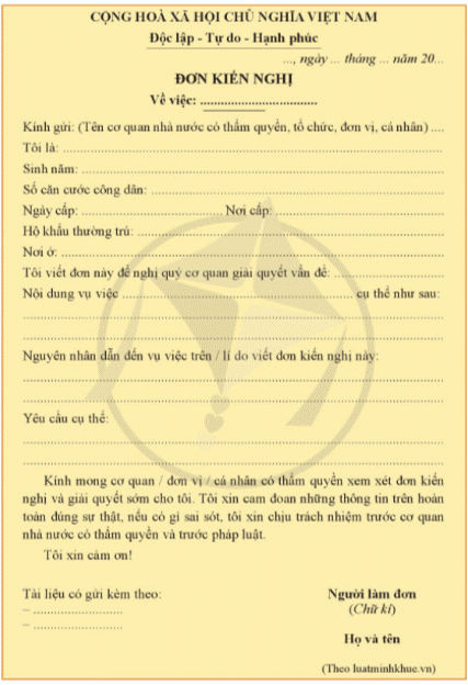Soạn bài Văn bản kiến nghị về một vấn đề đời sống - Ngắn nhất Ngữ văn 8 Cánh diều (ảnh 1)