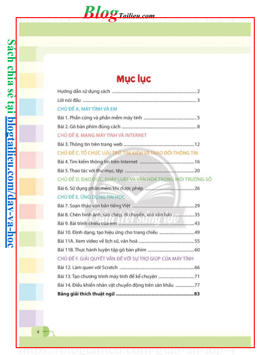 Tin học lớp 4 Chân trời sáng tạo pdf (ảnh 1)