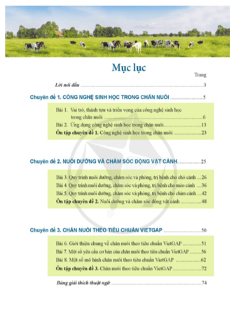 Chuyên đề Công nghệ lớp 11 Công nghệ chăn nuôi Cánh diều pdf (ảnh 1)