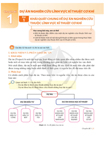 Chuyên đề Công nghệ lớp 11 Công nghệ cơ khí Cánh diều pdf (ảnh 1)