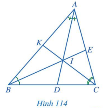 Giải Toán 7 Bài 11 (Cánh diều): Tính chất ba đường phân giác của tam giác (ảnh 1)