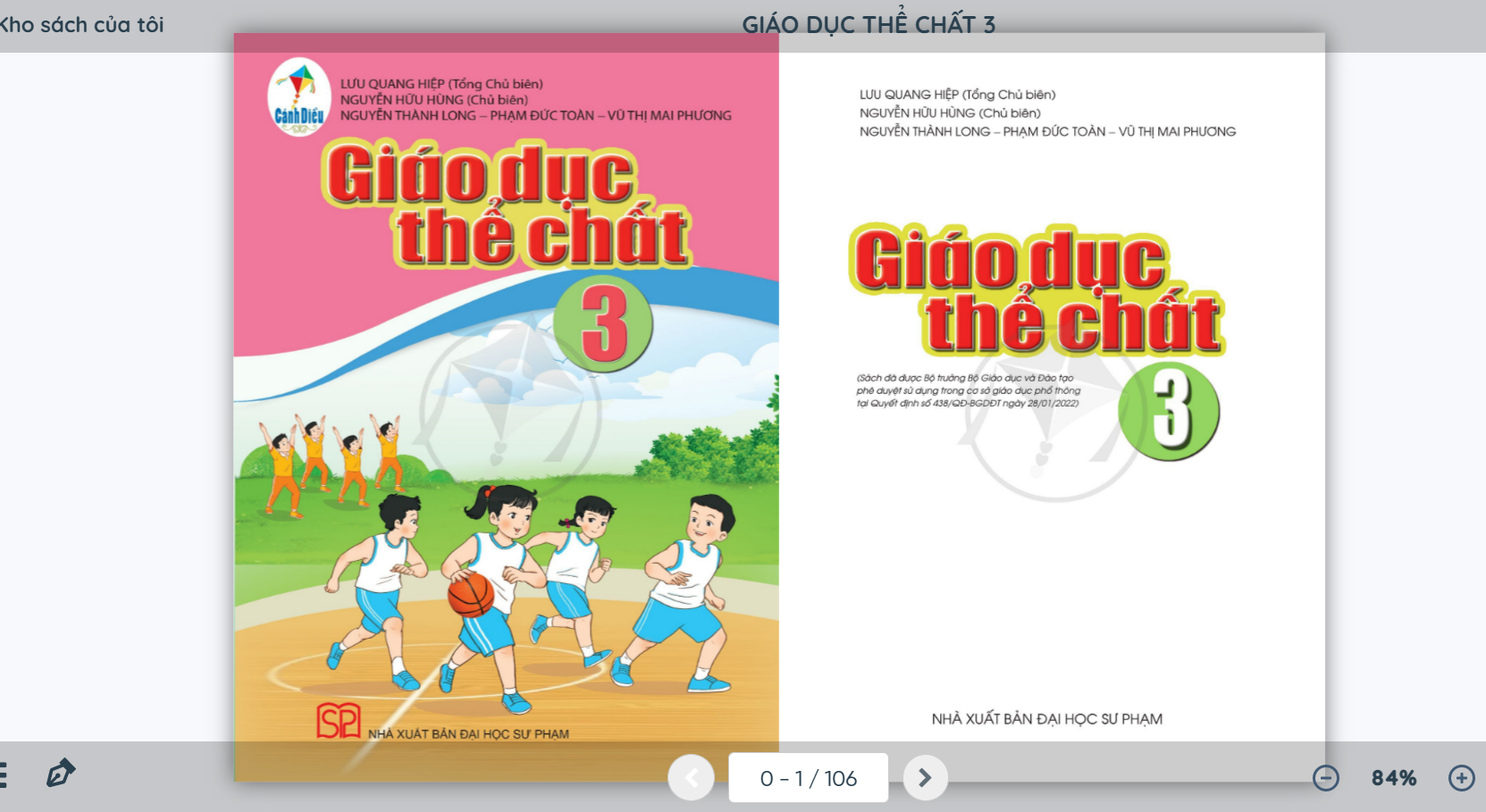 Xem trực tuyến và tải PDF sách Giáo dục thể chất lớp 3 Cánh diều (ảnh 1)