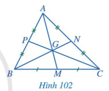 Giải Toán 7 Bài 10 (Cánh diều): Tính chất ba đường trung tuyến của tam giác (ảnh 1)