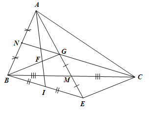 Giải Toán 7 Bài 7 (Chân trời sáng tạo): Tính chất ba đường trung tuyến của tam giác (ảnh 1)