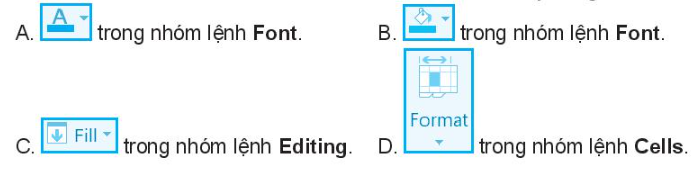 Sách bài tập Tin học 7 Bài 10 (Kết nối tri thức): Hoàn thiện bảng tính  (ảnh 1)