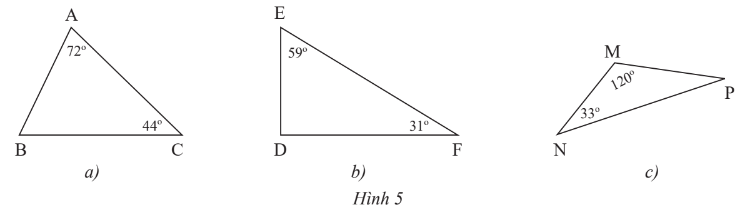 Giải Toán 7 Bài 1 (Chân trời sáng tạo): Góc và cạnh của một tam giác (ảnh 1)
