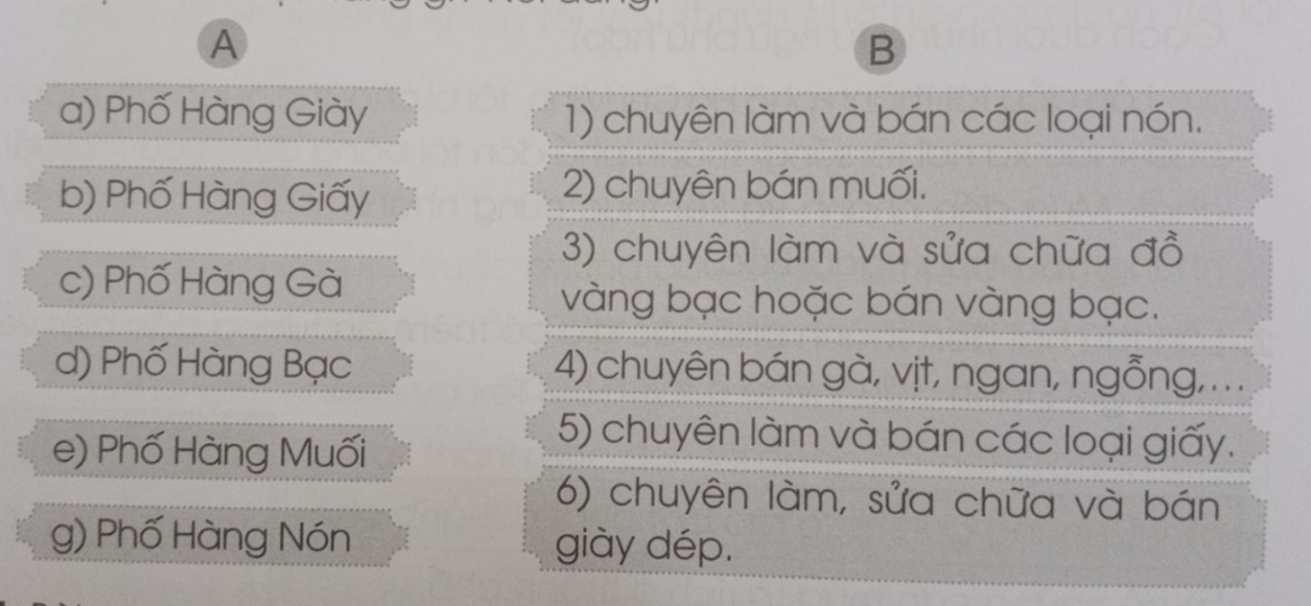Phố phường Hà Nội trang 23, 24 Vở bài tập Tiếng Việt lớp 3 Tập 2 - Cánh diều (ảnh 1)
